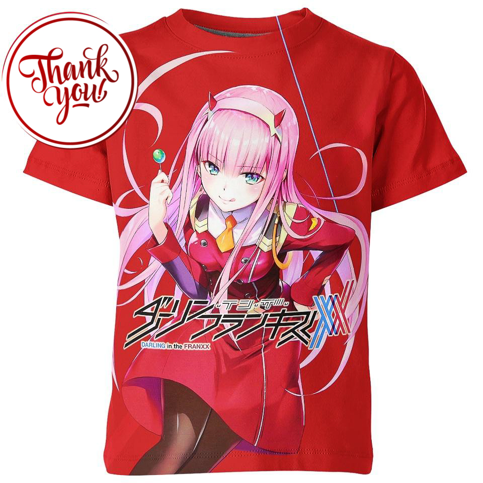 Red Dress Zero Two 3D Print Unisex T-Shirt