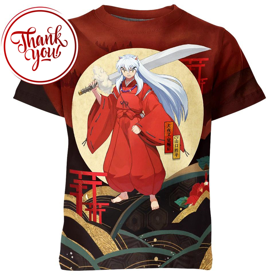 Fighting Skills - Inuyasha 3D Print Unisex T-Shirt