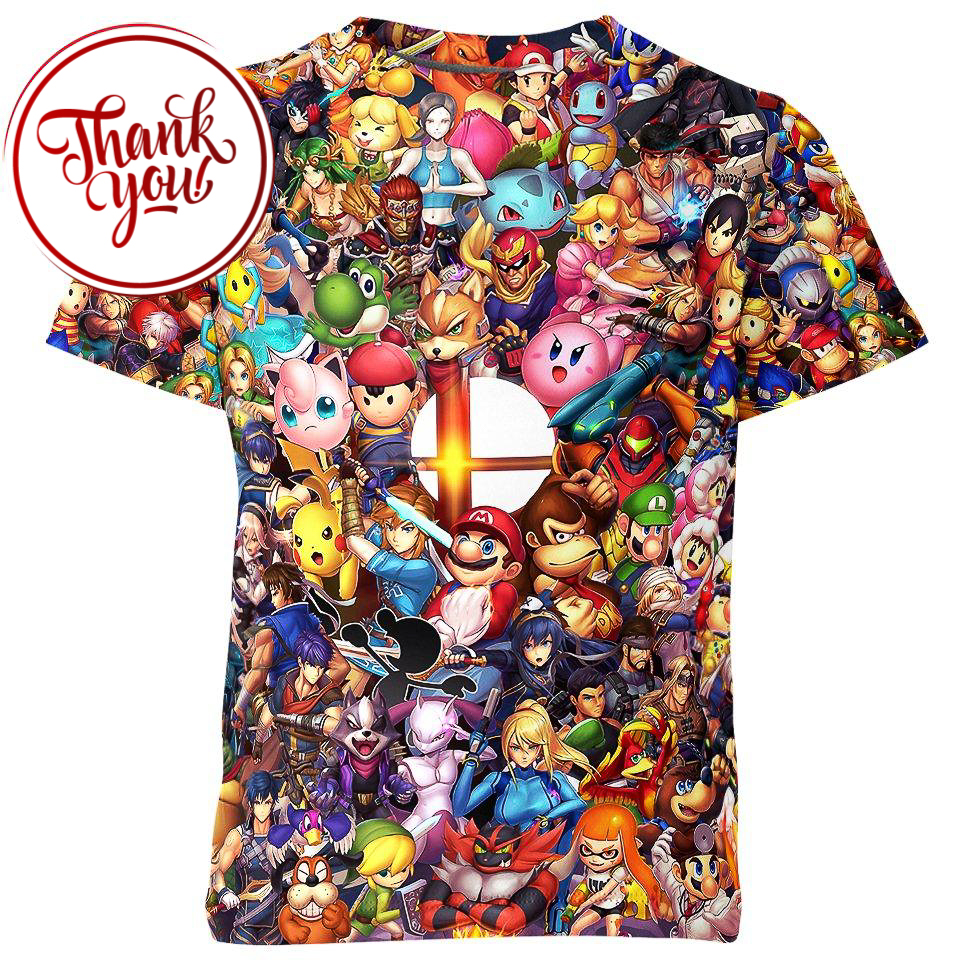 Super Smash Bros Ultimate - Mario 3D Print Unisex T-Shirt