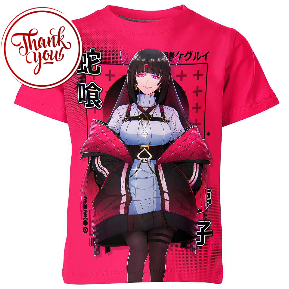 Yumeko Jabami - Anime Girl 3D Print Unisex T-Shirt