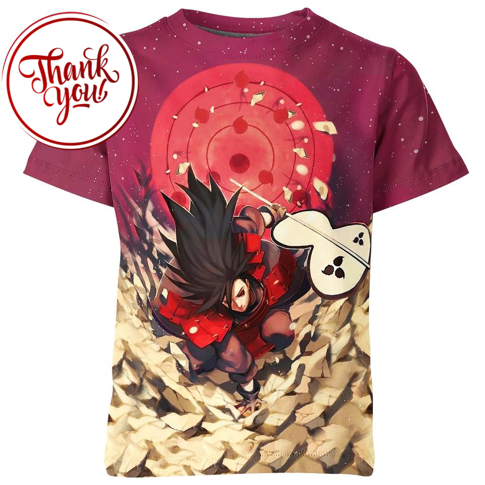 Red Eyes Madara 3D Print Unisex T-Shirt
