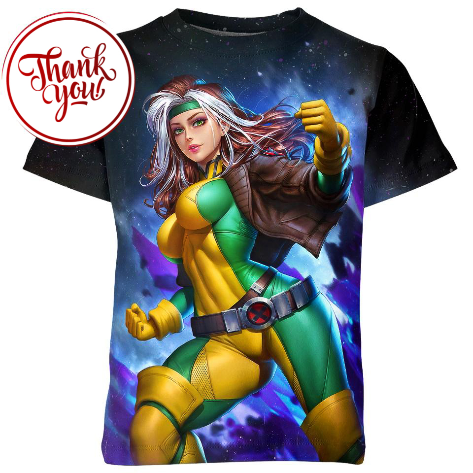 Marvel Marie Rogue 3D Print Unisex T-Shirt
