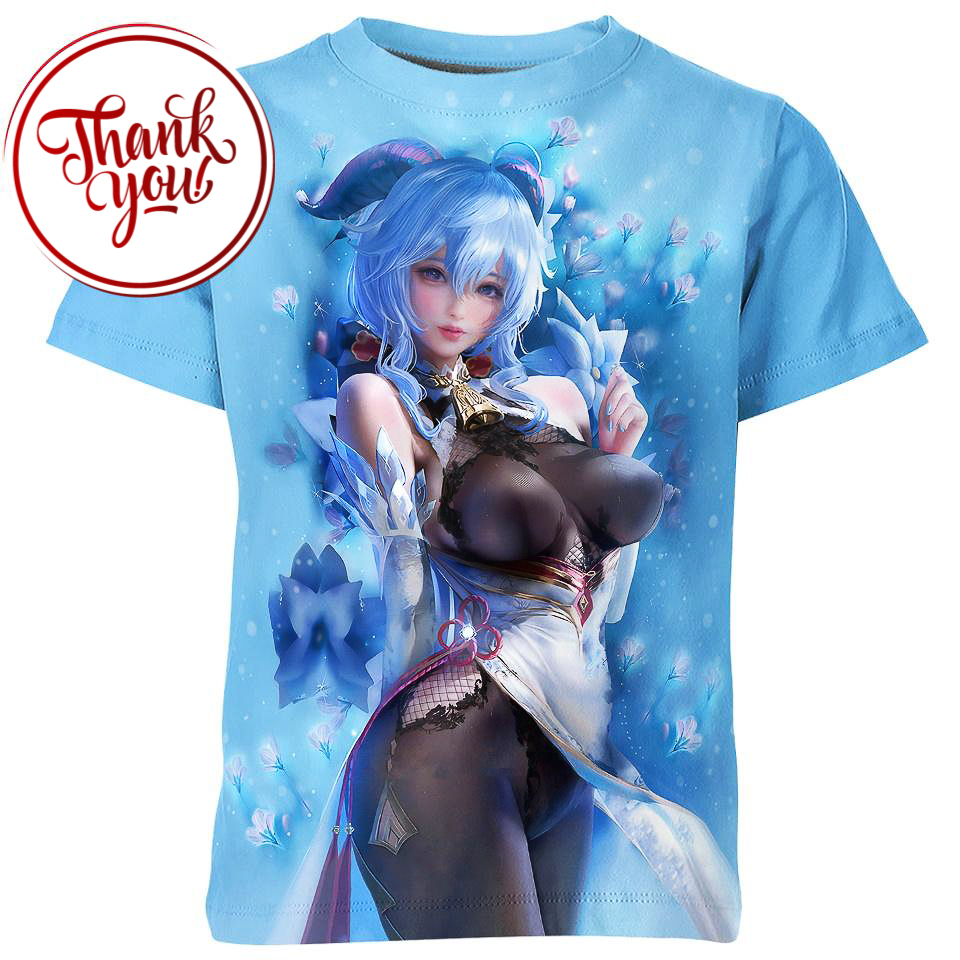 Gorgeous Ganyu Genshin Impact 3D Print Unisex T-Shirt