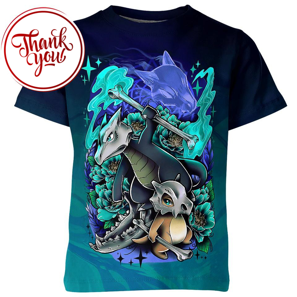 Cubone Marowak Family - Pokemon 3D Print Unisex T-Shirt