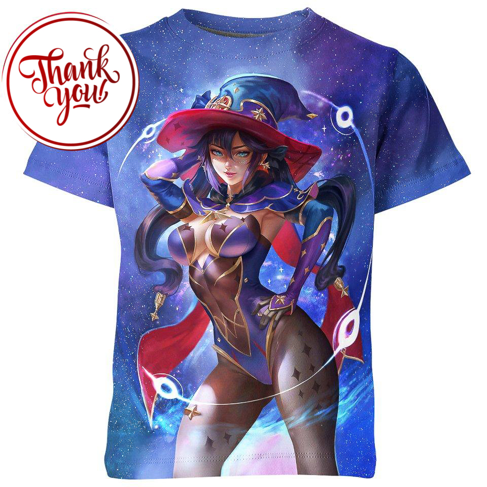 Mona The Vampire - Genshin Impact 3D Print Unisex T-Shirt