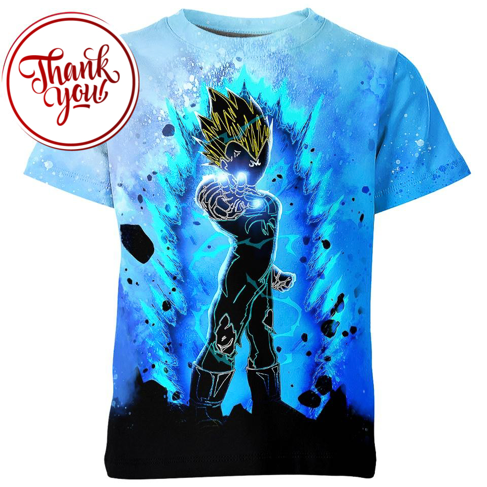 Super Blue God Vegeta 3D Print Unisex T-Shirt
