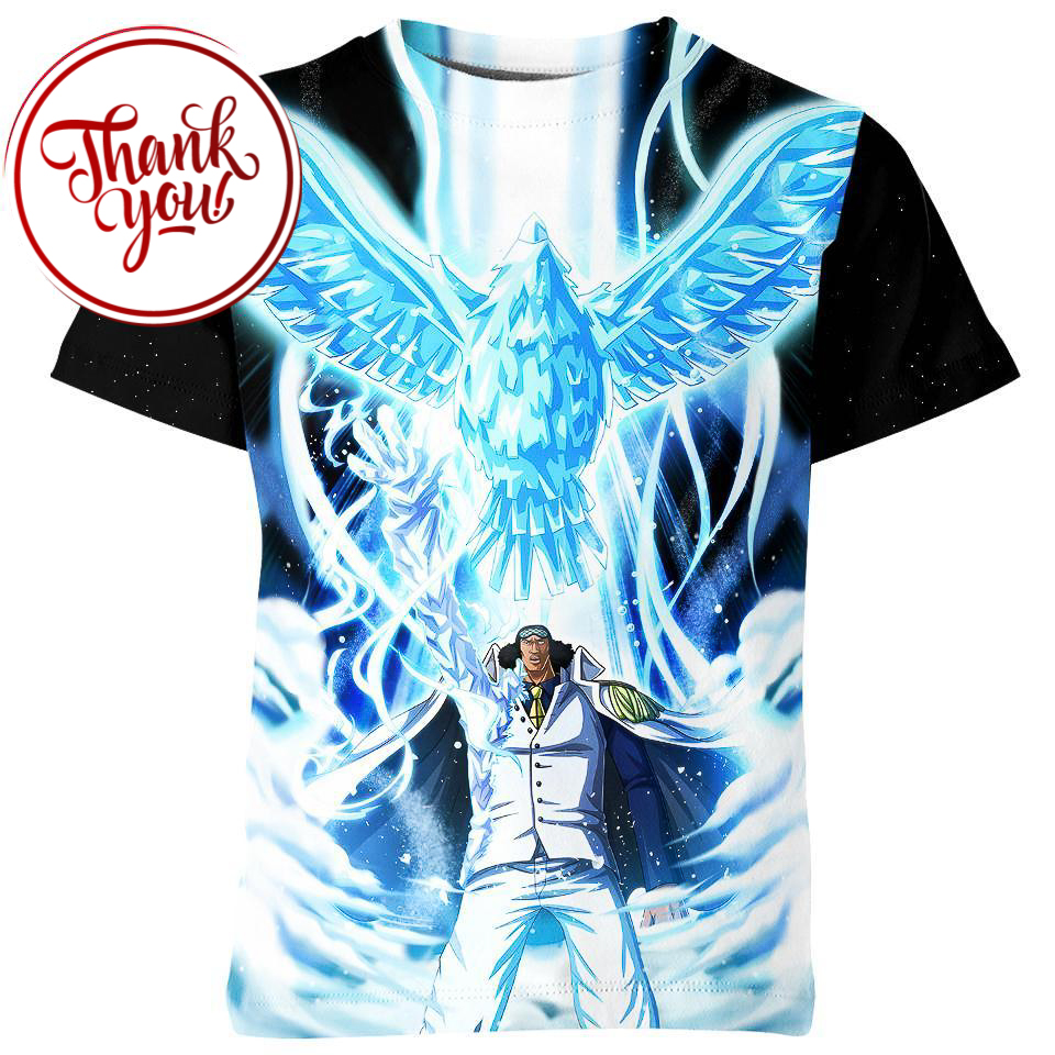 Aokiji Frozen Admiral One Piece 3D Print Unisex T-Shirt