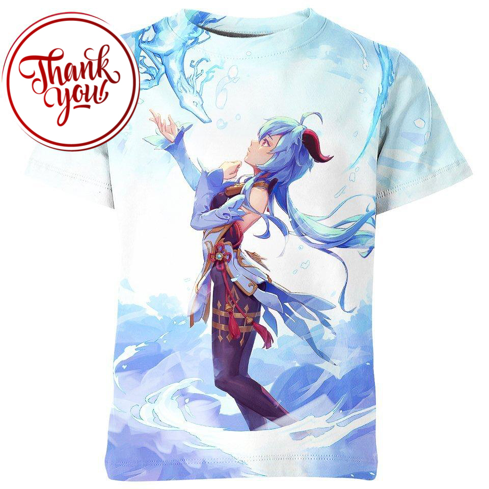 Ganyu Sweet Rain Genshin Impact 3D Print Unisex T-Shirt