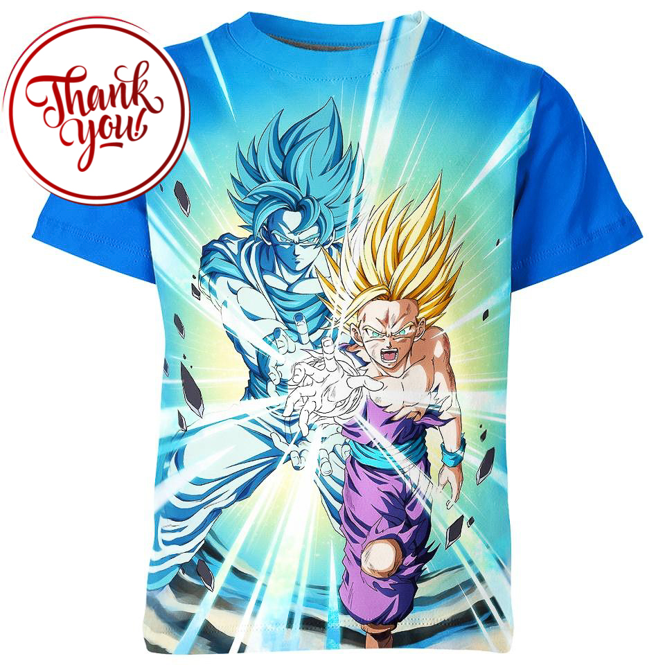 Father Son Kamehameha Goku 3D Print Unisex T-Shirt