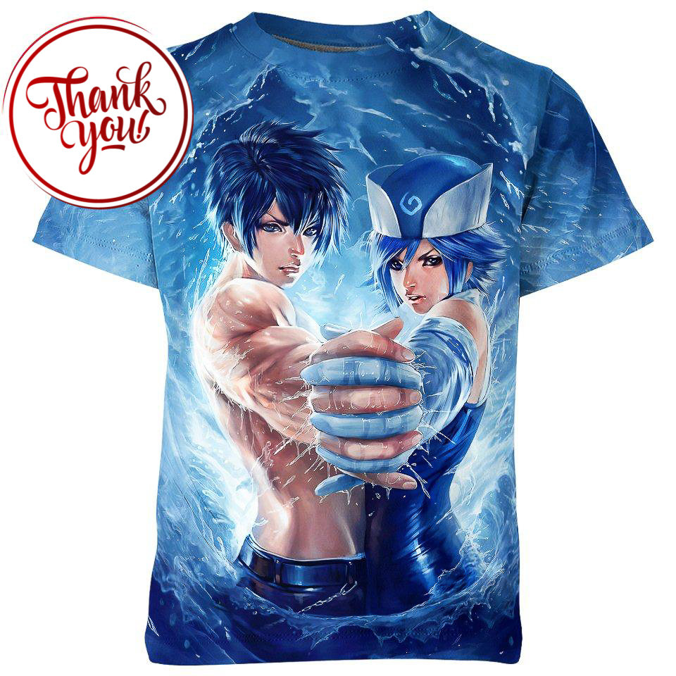 Gray Juvia Fairy Tail 3D Print Unisex T-Shirt