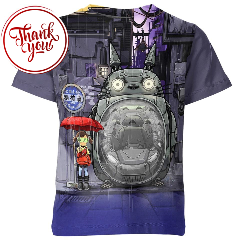 Cyborg Totoro 3D Print Unisex T-Shirt