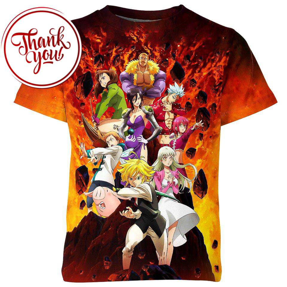 Nanatsu no Taizai - Seven Deadly Sins 3D Print Unisex T-Shirt