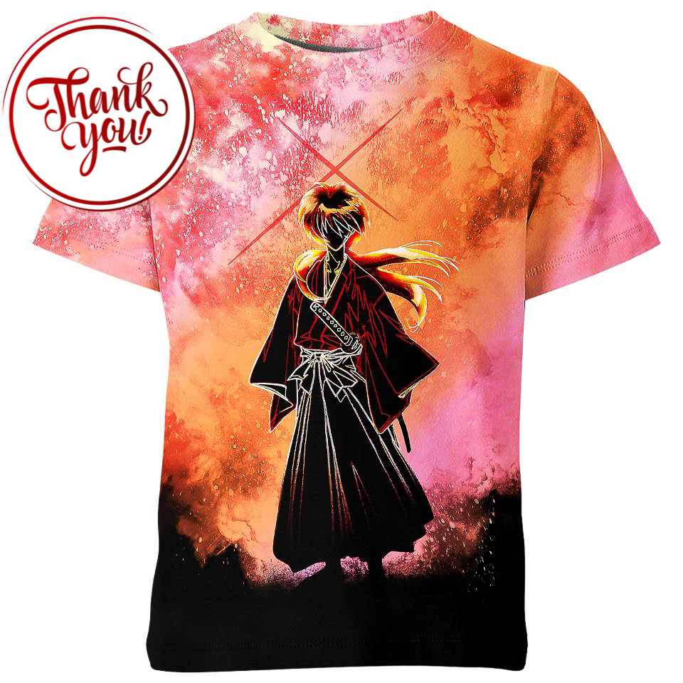 Romance of the Meiji - Rurouni Kenshin Anime 3D Print Unisex T-Shirt