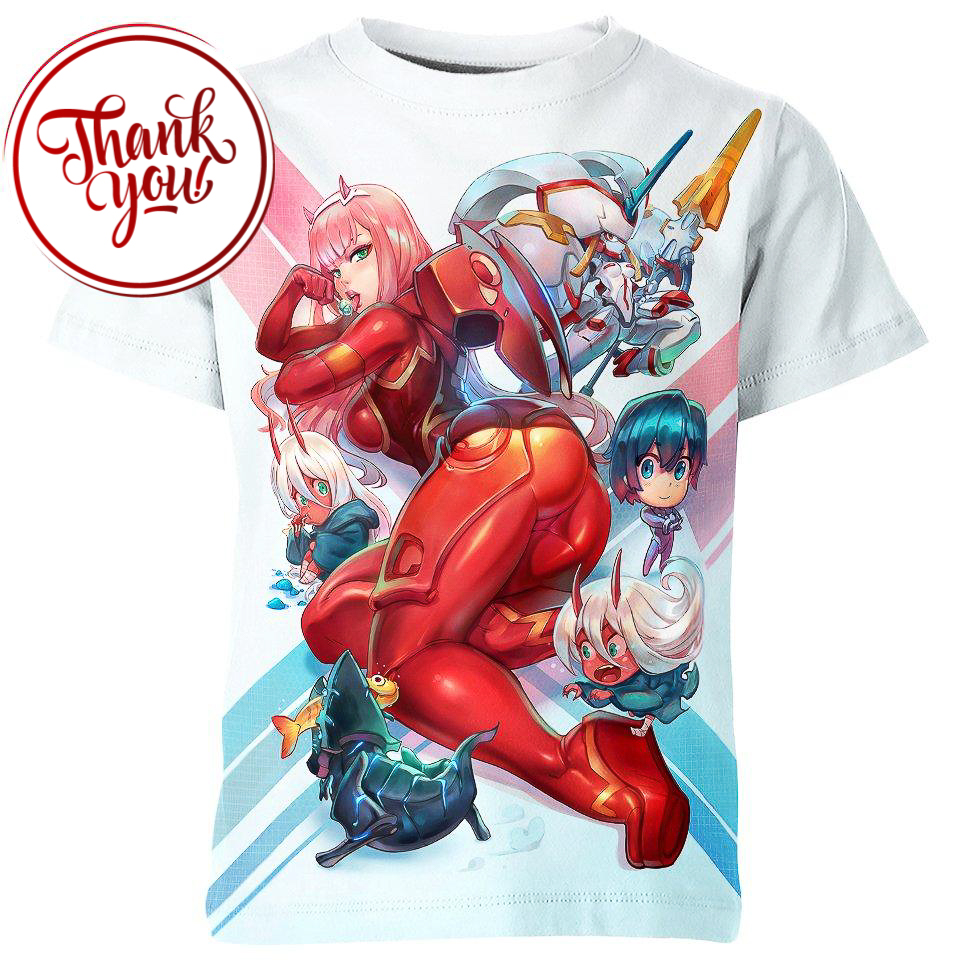 Lovely Zero Two 3D Print Unisex T-Shirt