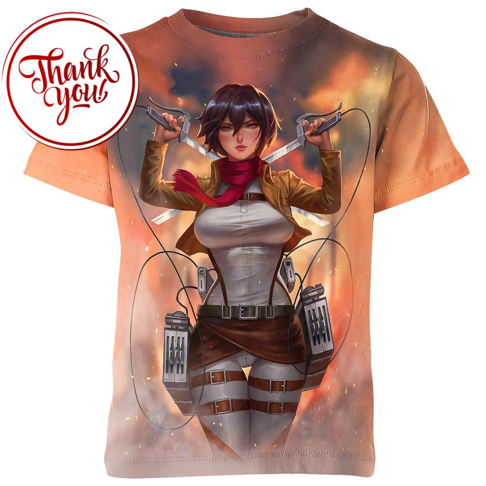 Goddess Mikasa Attack On Titan 3D Print Unisex T-Shirt