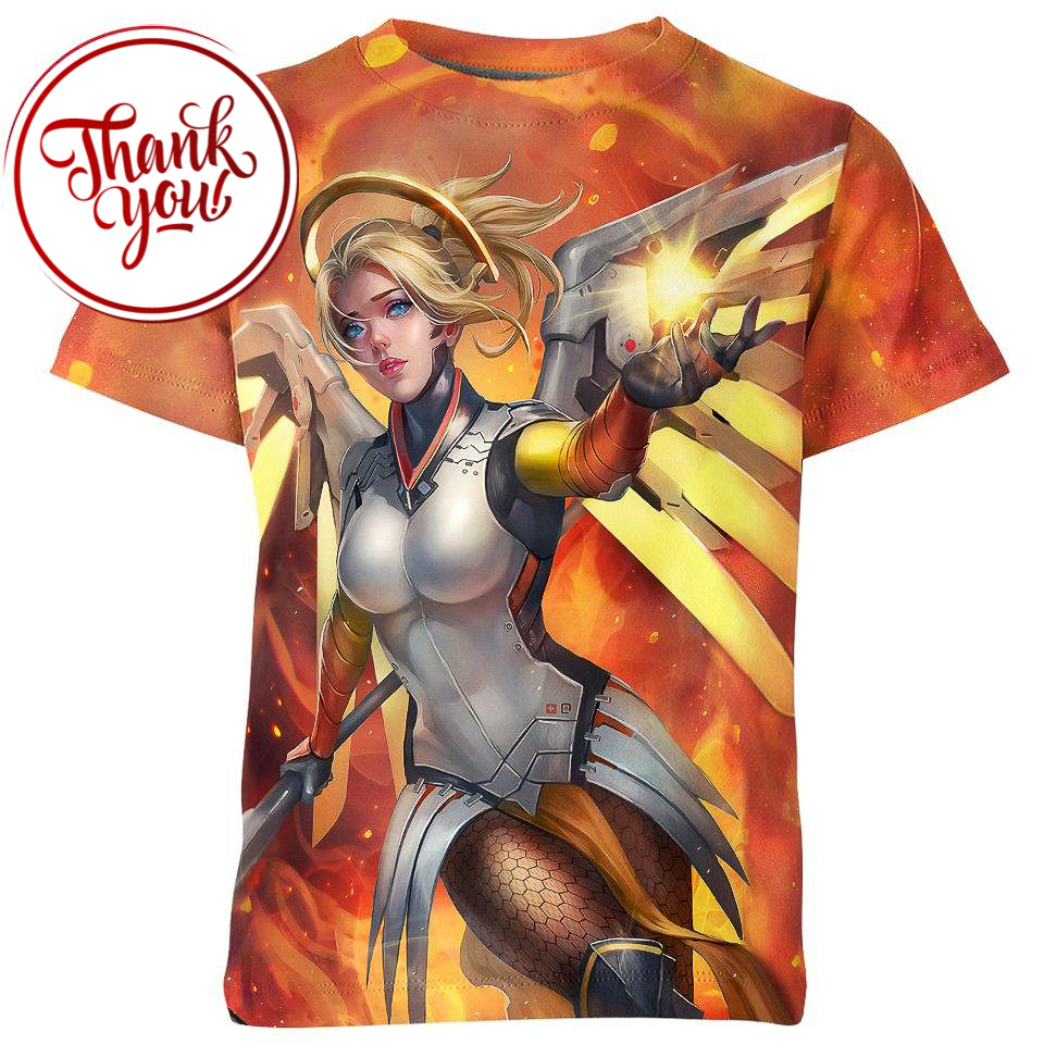 Mercy Overwatch 3D Print Unisex T-Shirt