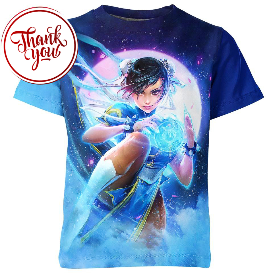 Chun Li Street Fighter 3D Print Unisex T-Shirt
