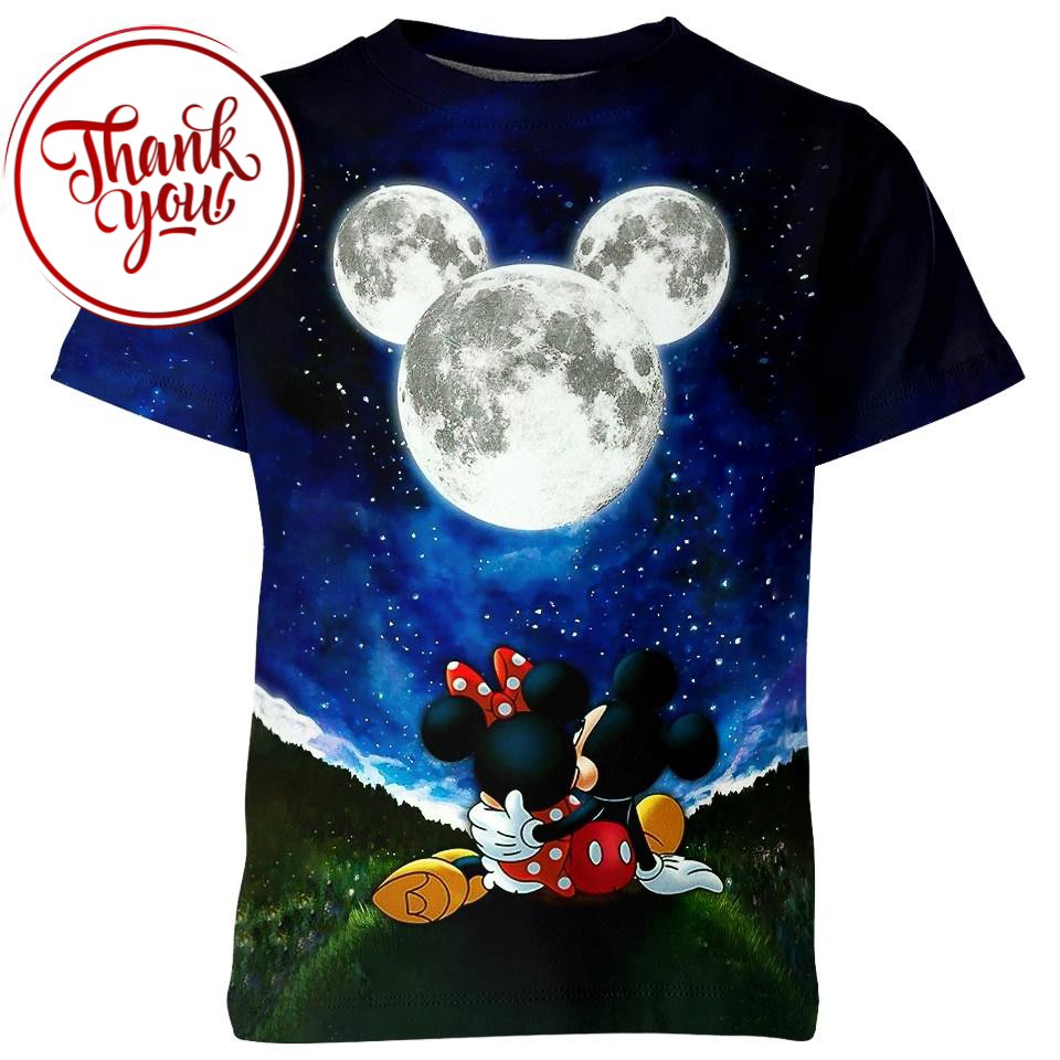 Lover with Mickey Mouse 3D Print Unisex T-Shirt