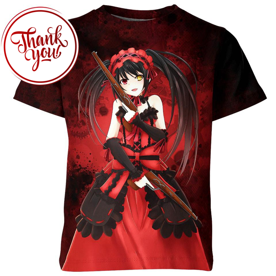 Kurumi Worst Spirit Date A Live Anime 3D Print Unisex T-Shirt