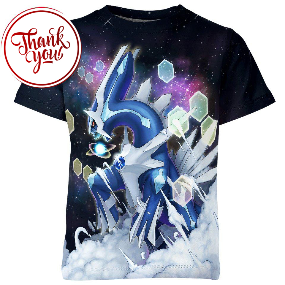 Dark-blue Dialga - Pokemon 3D Print Unisex T-Shirt