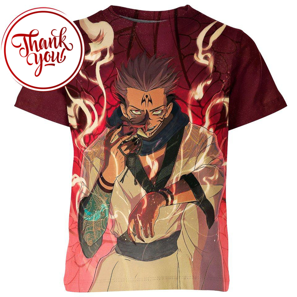 The Dark Shaman - Sukuna 3D Print Unisex T-Shirt
