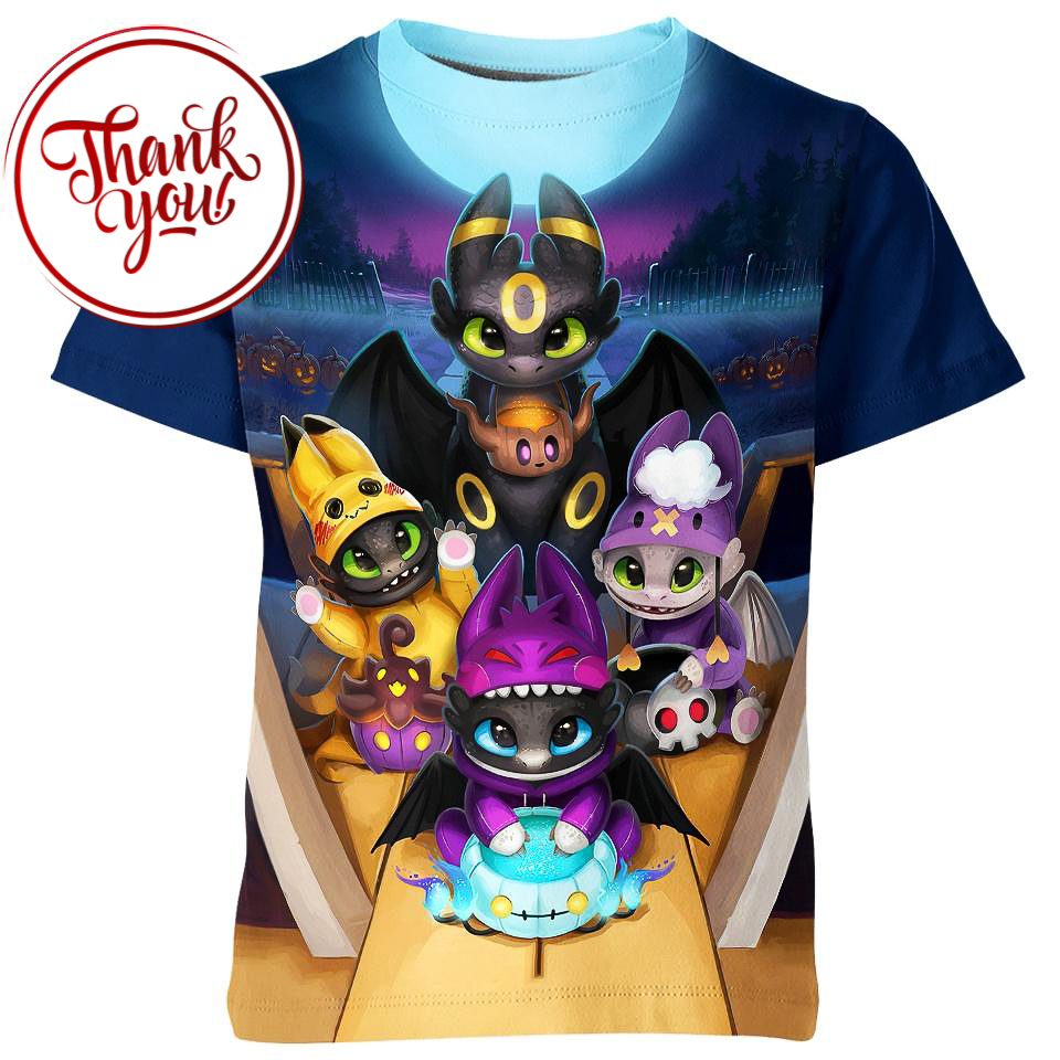 How to Halloween Your Dragon - Pokemon 3D Print Unisex T-Shirt