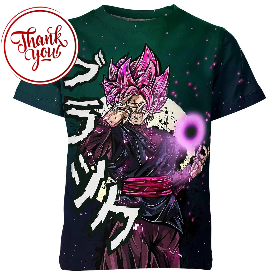 Rosé Goku Black 3D Print Unisex T-Shirt