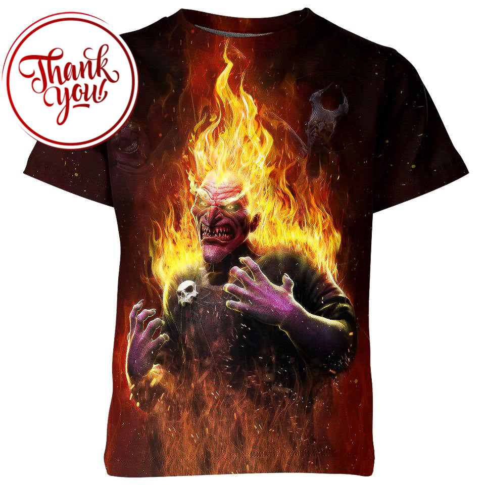 Hades Rage Cartoon 3D Print Unisex T-Shirt