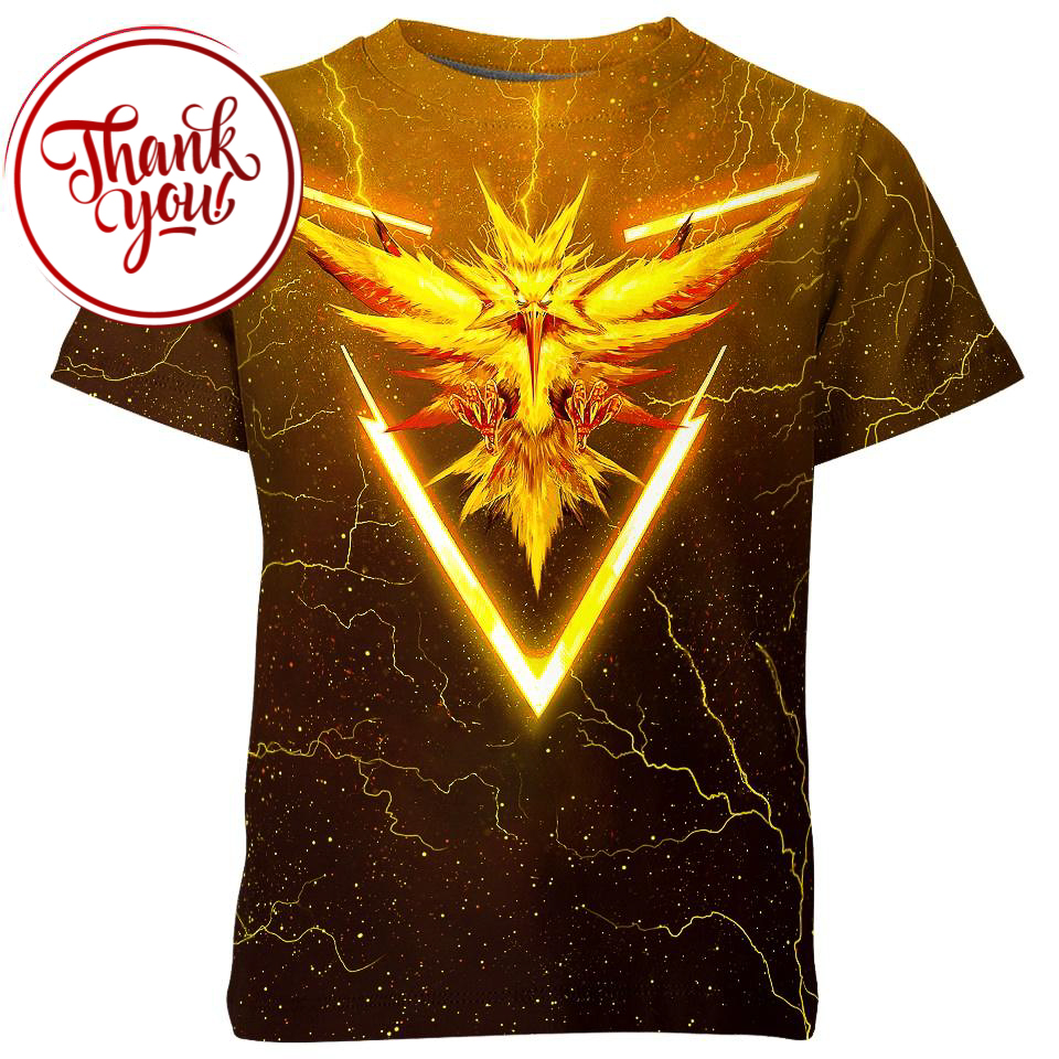 Zapdos Instinct Pokemon 3D Print Unisex T-Shirt