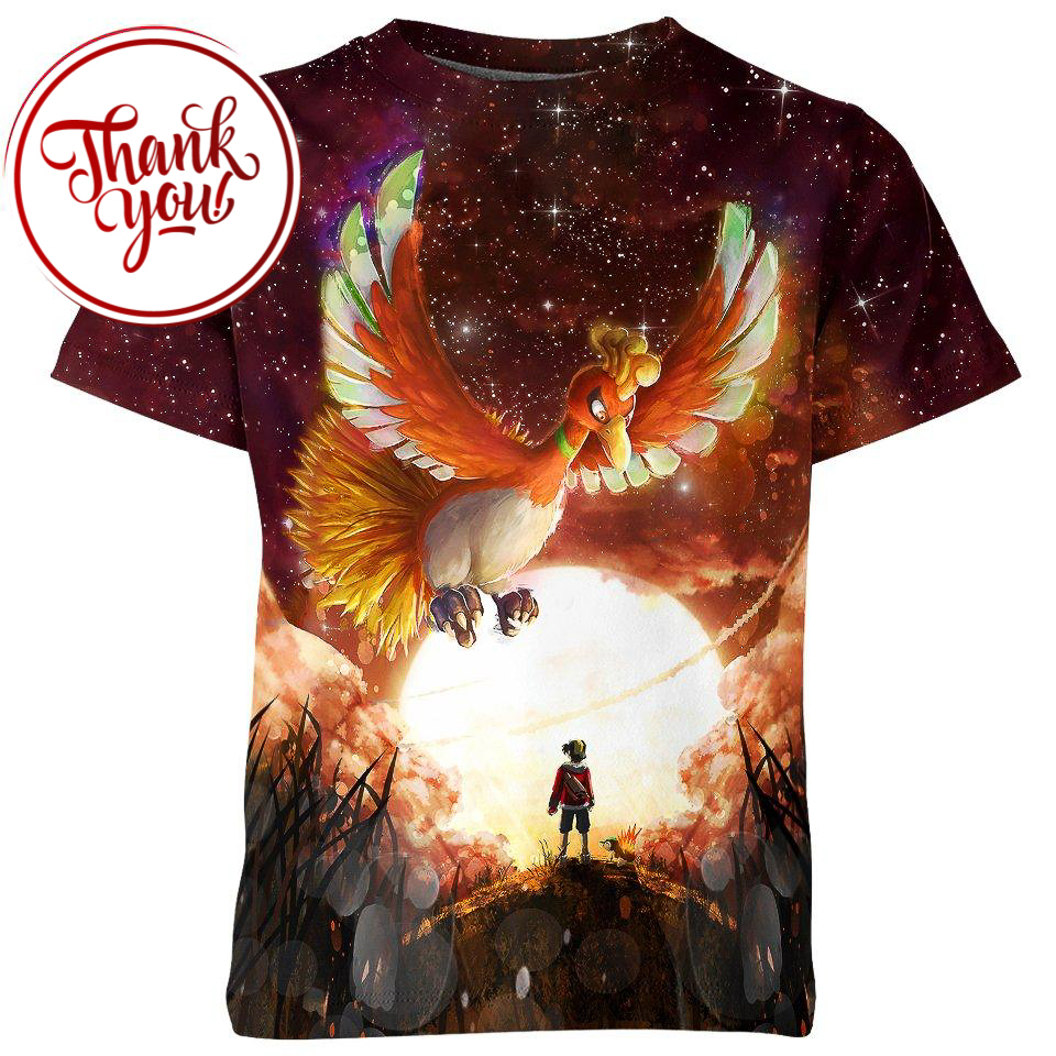 Ho-Oh Pokemon 3D Print Unisex T-Shirt