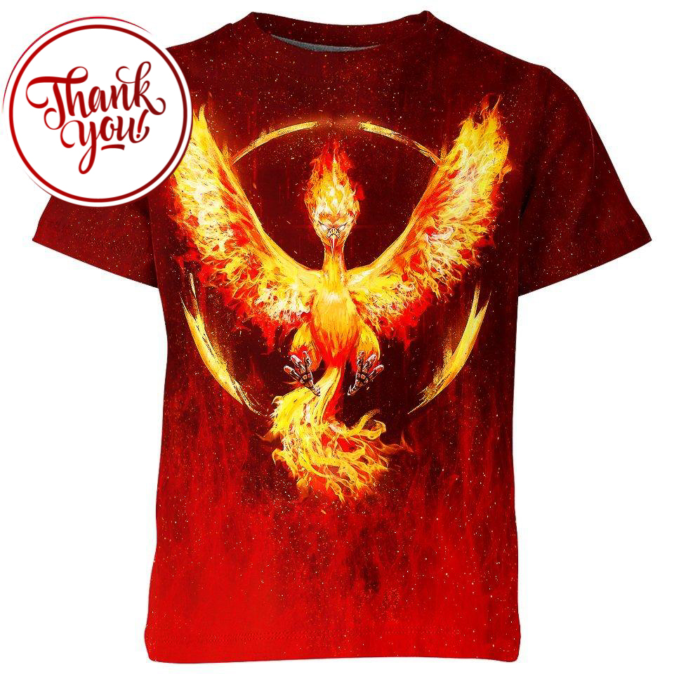 Moltres Valor Pokemon 3D Print Unisex T-Shirt