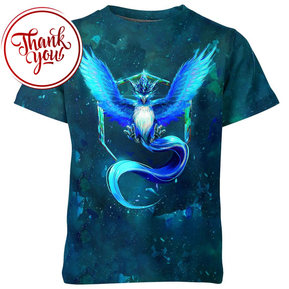 Articuno Mystic Pokemon 3D Print Unisex T-Shirt