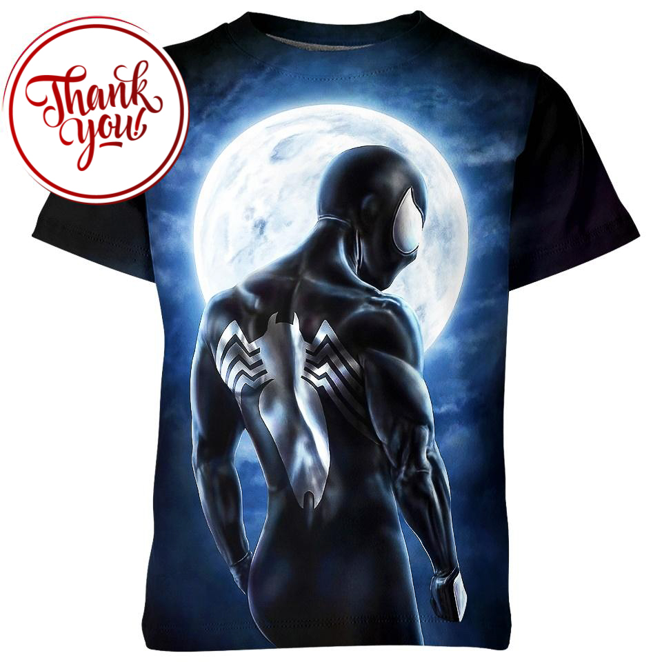 Black Suit Spider Man 3D Print Unisex T-Shirt