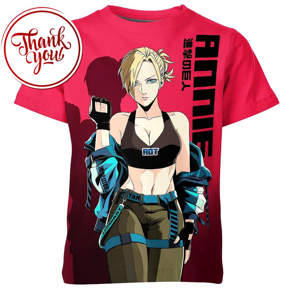 Annie Leonhart Attack On Titan 3D Print Unisex T-Shirt