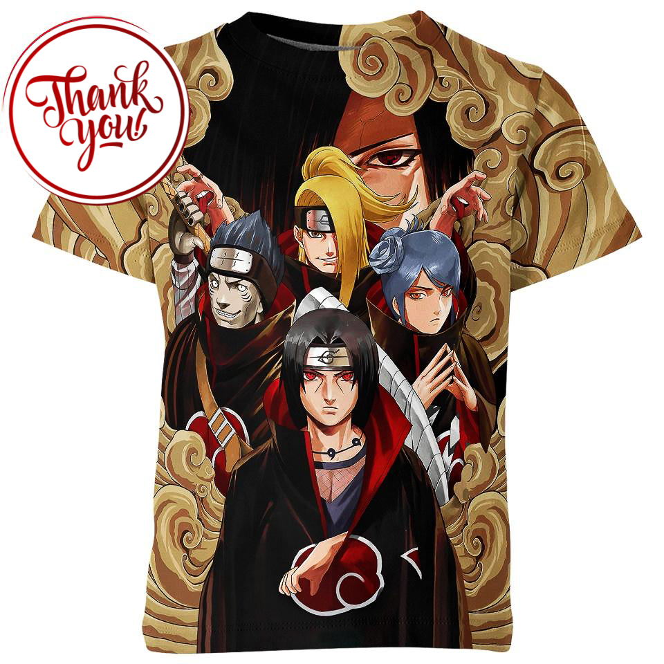 Ninja Gang Naruto 3D Print Unisex T-Shirt