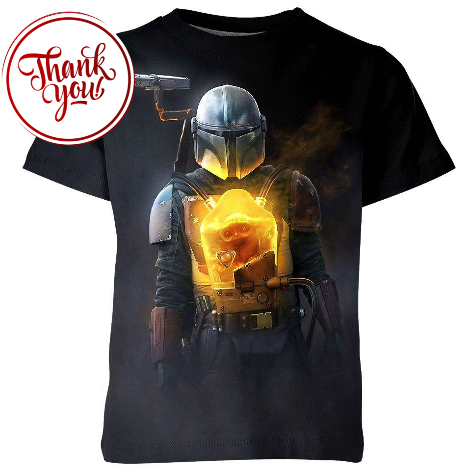 Baby & The Mandalorian 3D Print Unisex T-Shirt