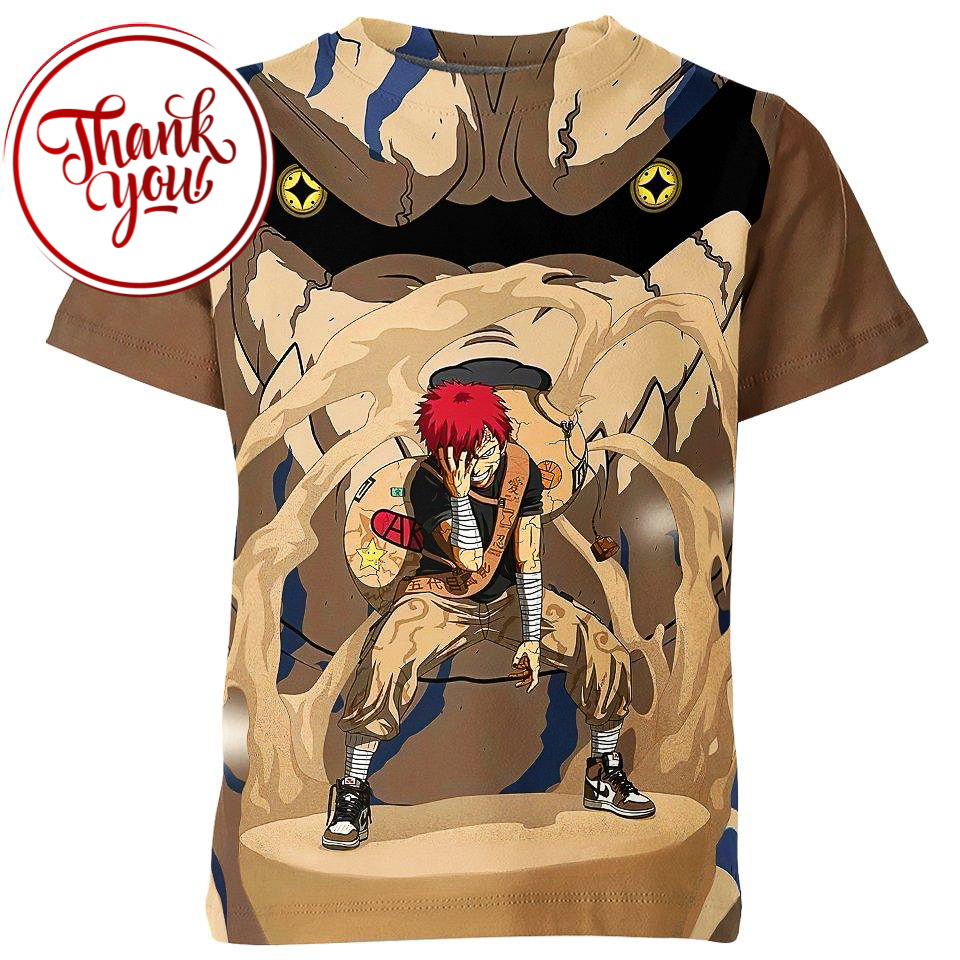 Shukaku Sand Naruto 3D Print Unisex T-Shirt