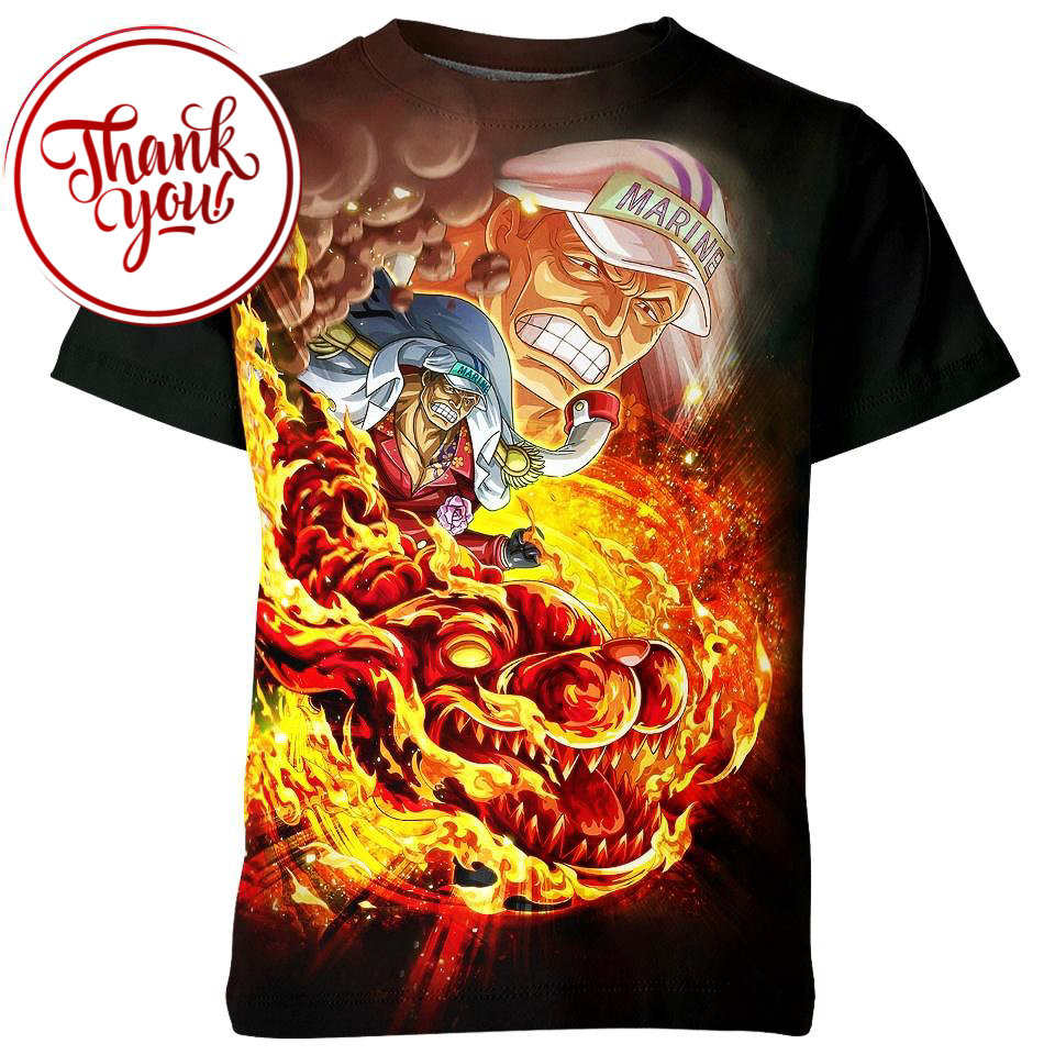 Sakazuki One Piece 3D Print Unisex T-Shirt