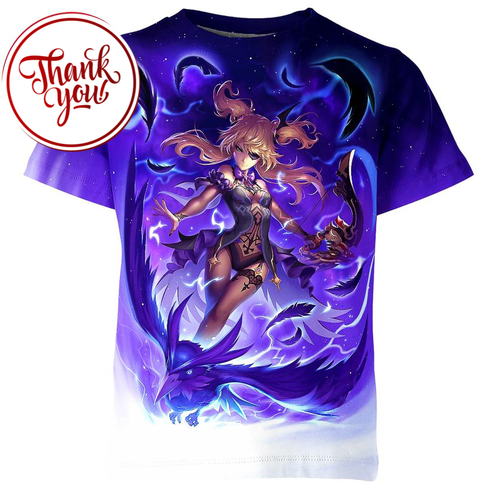 Midnight Phantasmagoria Genshin Impact 3D Print Unisex T-Shirt