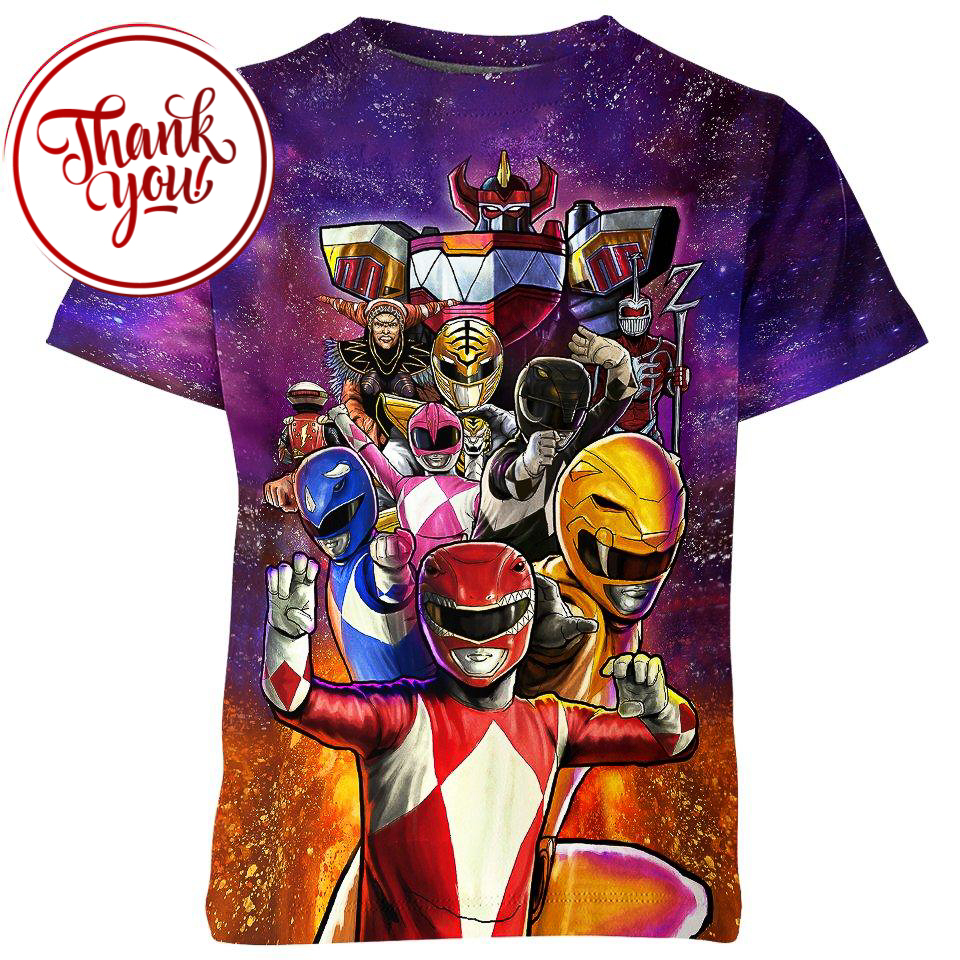 Rally Power Rangers 3D Print Unisex T-Shirt
