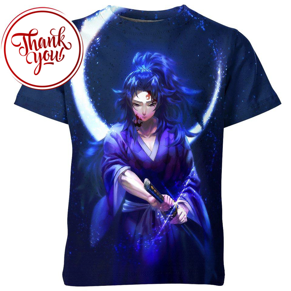 Powerful Swordsman Yoriichi Demon Slayer 3D Print Unisex T-Shirt