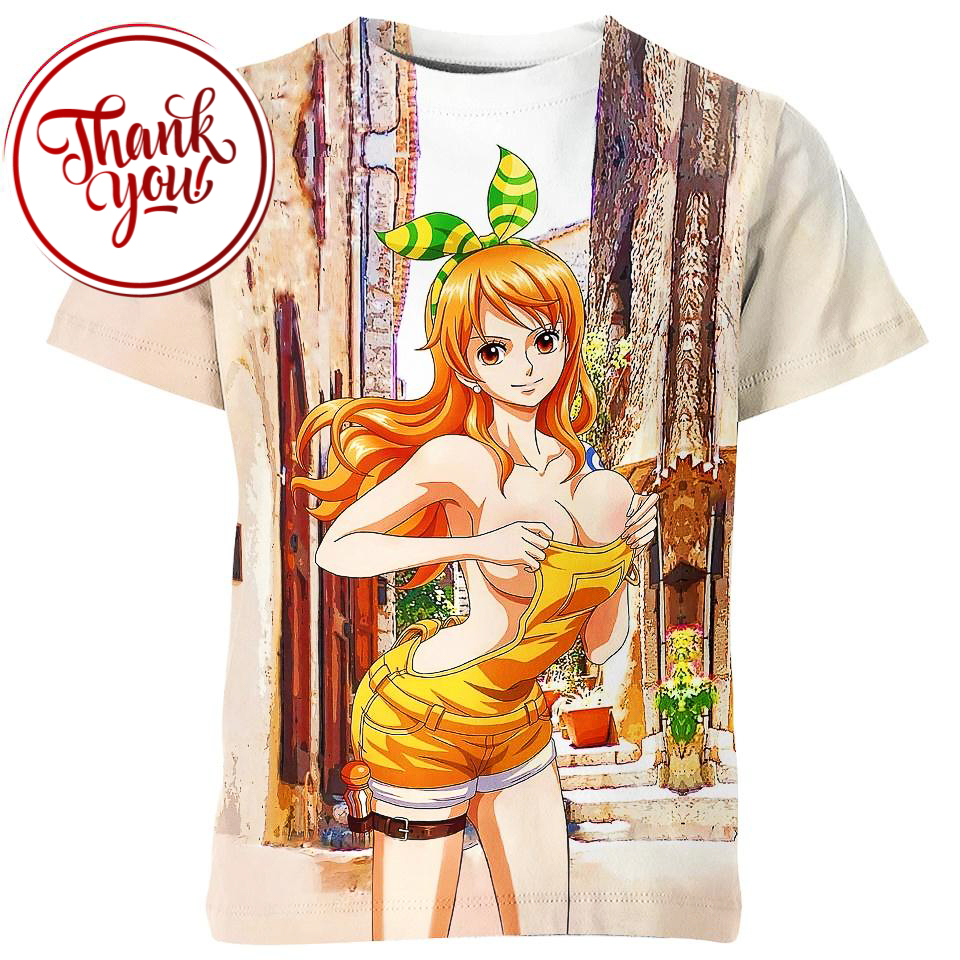 Sexy Nami Ahegao 3D Print Unisex T-Shirt