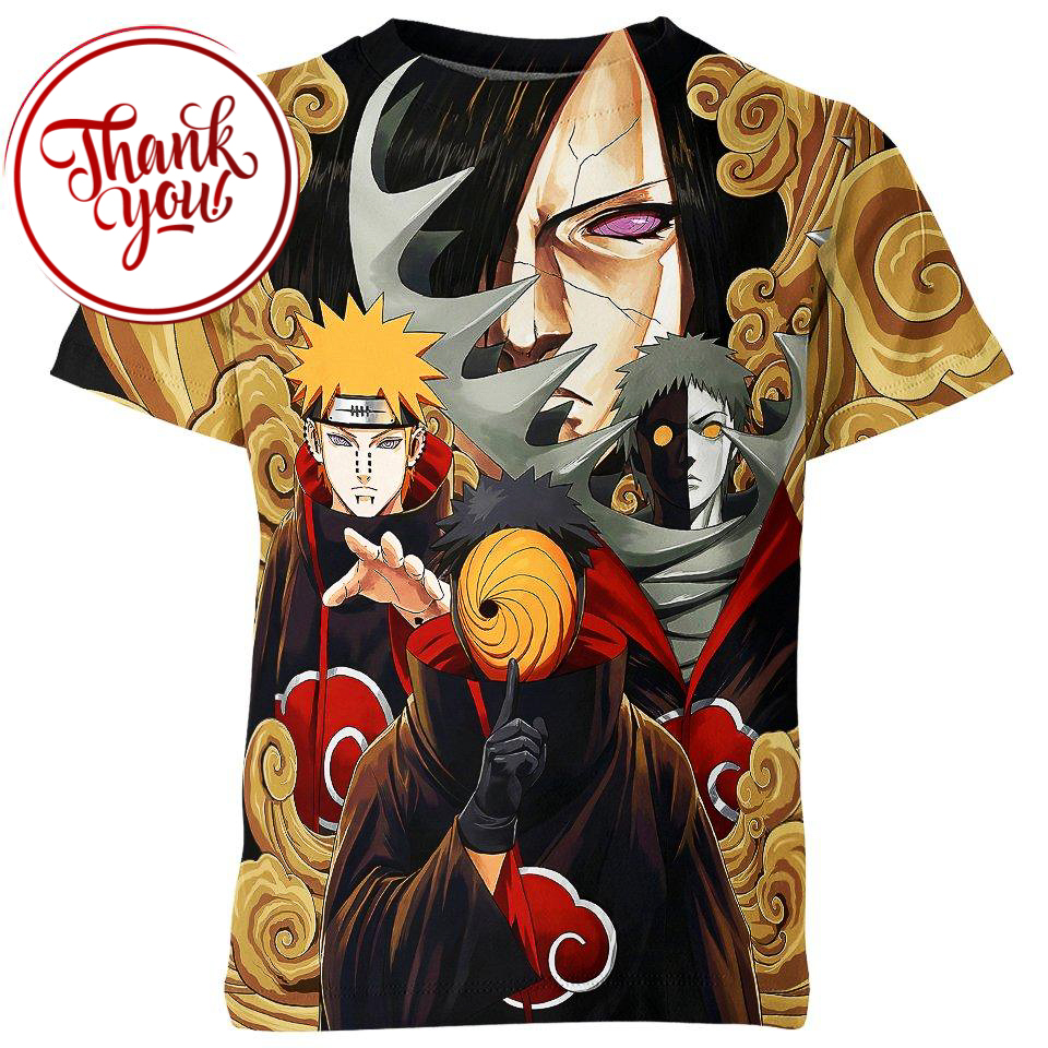 Powever Ninja Naruto 3D Print Unisex T-Shirt