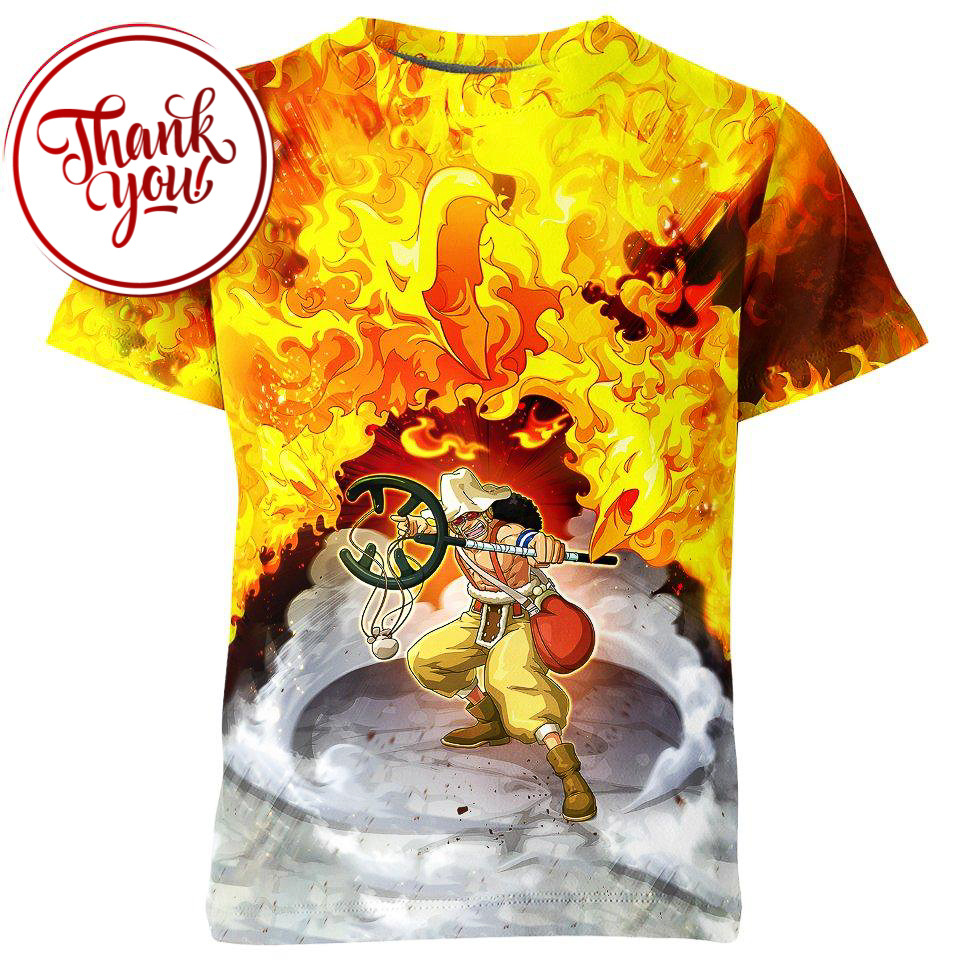 Usopp Fire Phoenix One Piece 3D Print Unisex T-Shirt