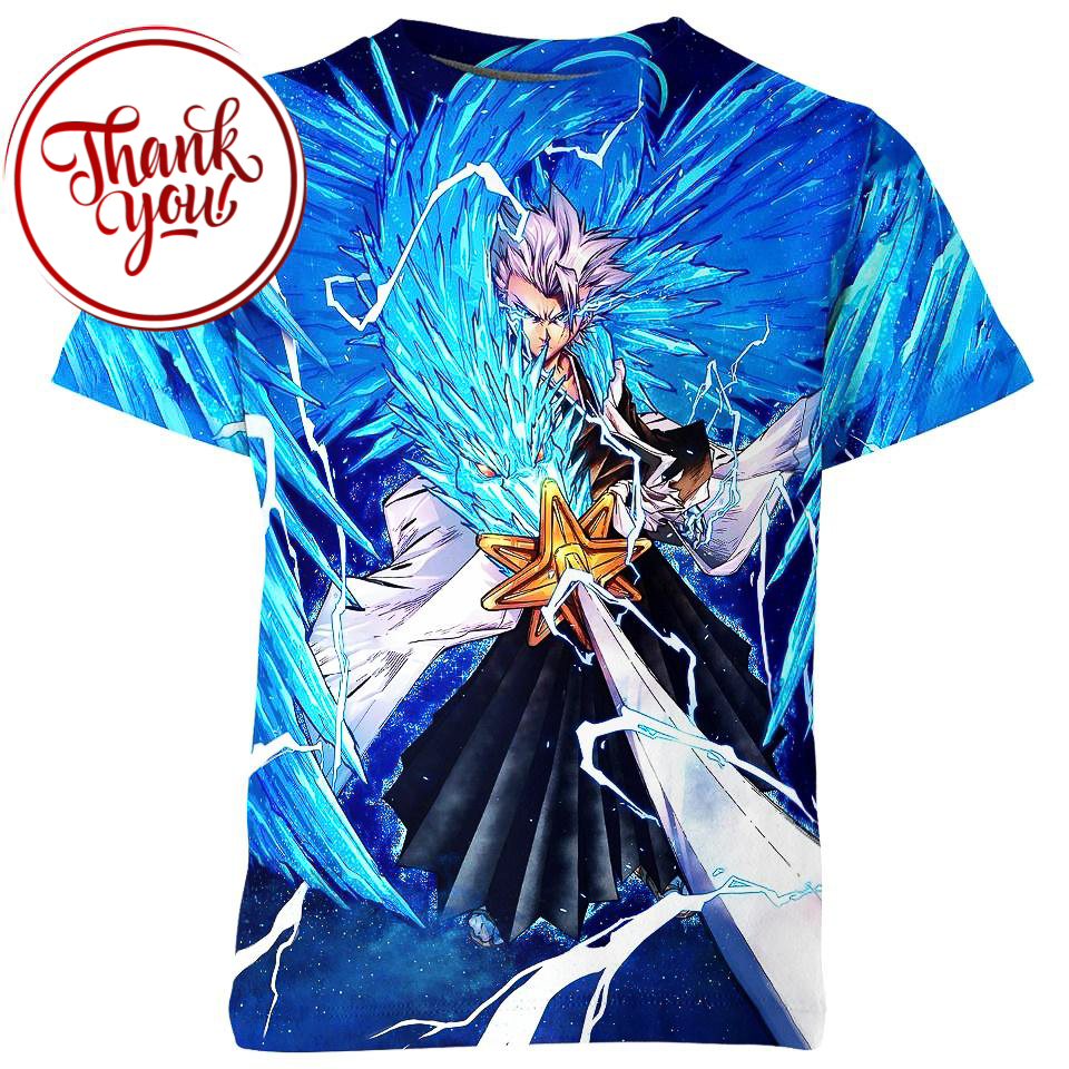 Toshiro Hitsugaya Bleach 3D Print Unisex T-Shirt