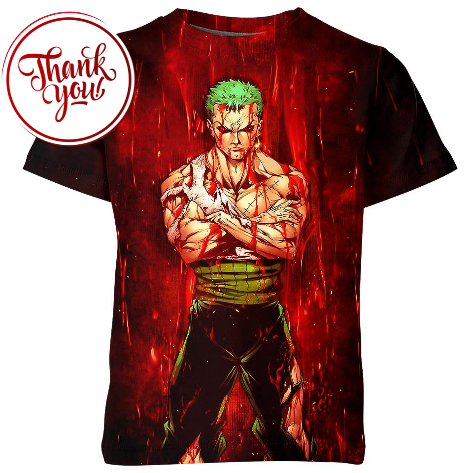Badass Zoro 3D Print Unisex T-Shirt