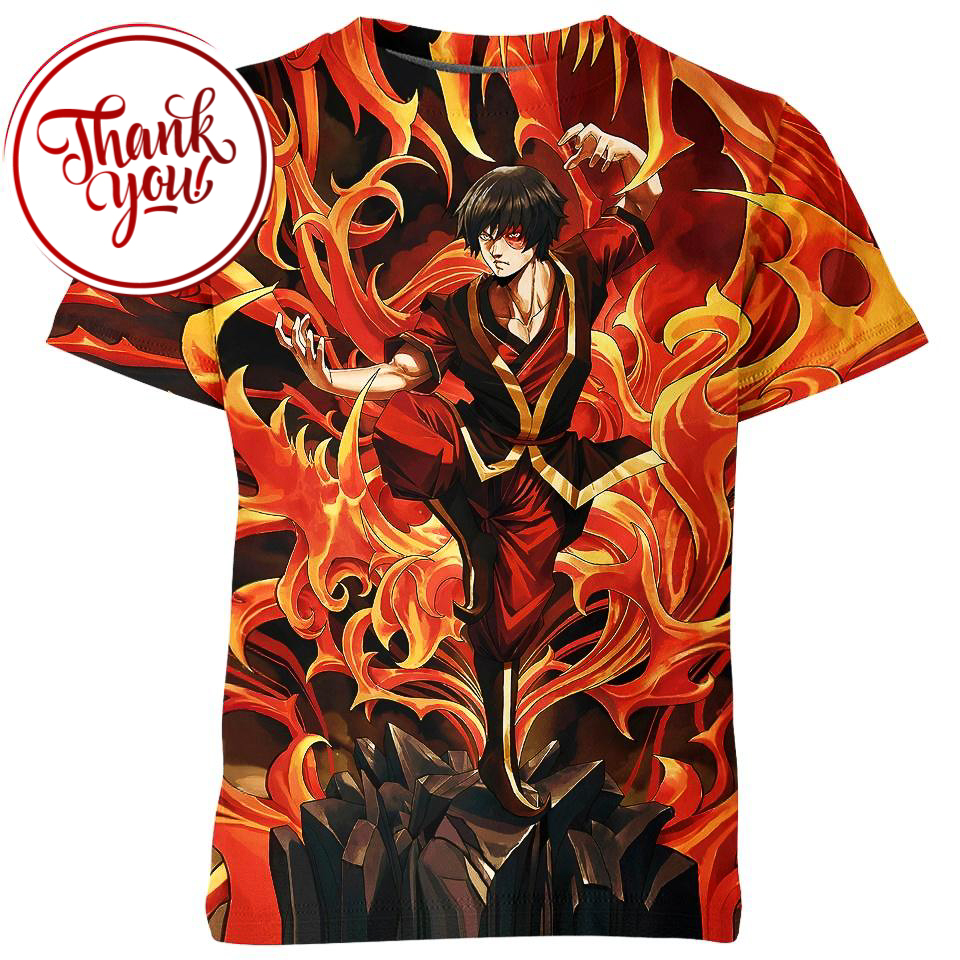 Zuko Firebending Master - Avatar 3D Print Unisex T-Shirt