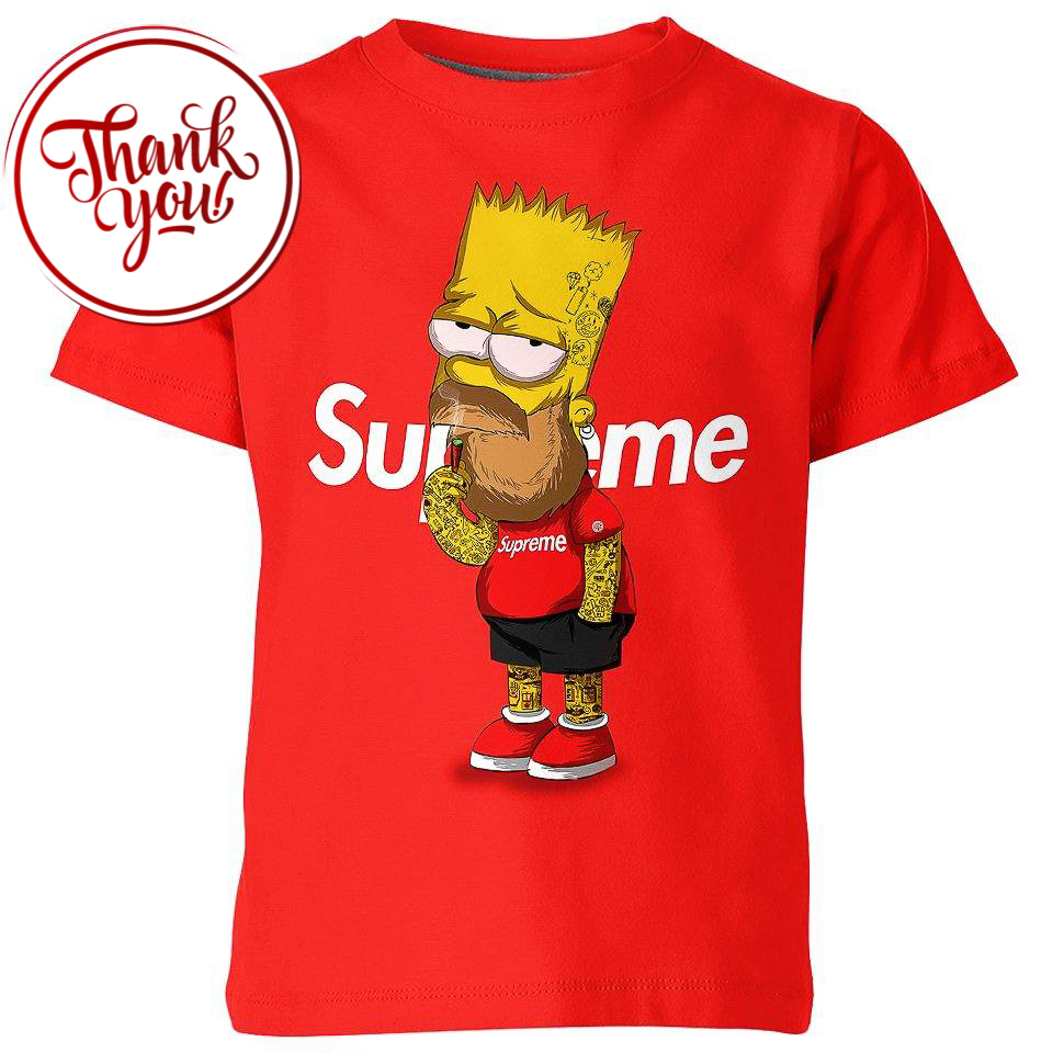 Bart Simpson Supreme 3D Print Unisex T-Shirt