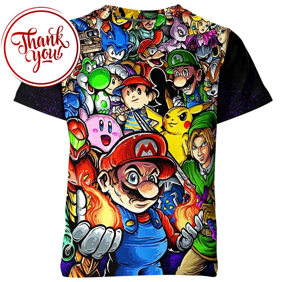 Super Mario 3D Print Unisex T-Shirt