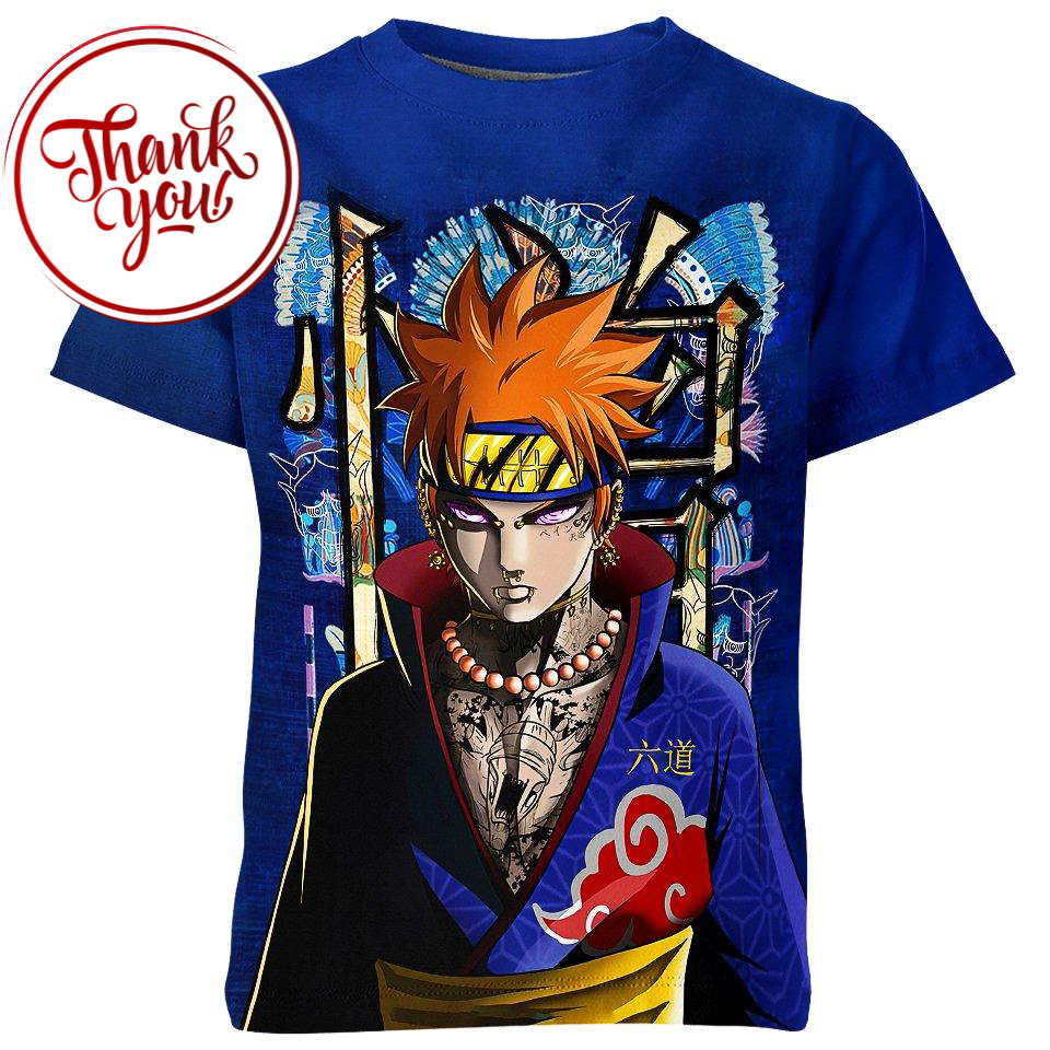 Naruto Rinnegan Pain 3D Print Unisex T-Shirt